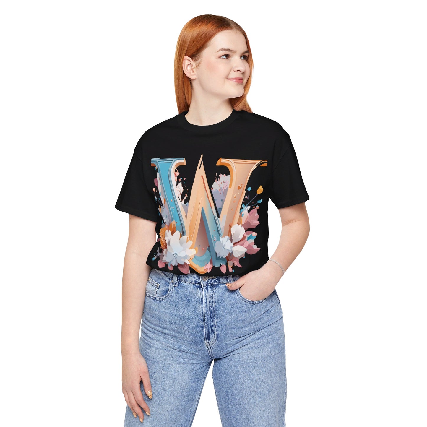 T-Shirt aus natürlicher Baumwolle – Letters Collection – W