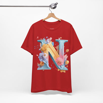 Natural Cotton Tee Shirt - Letters Collection - N Printify
