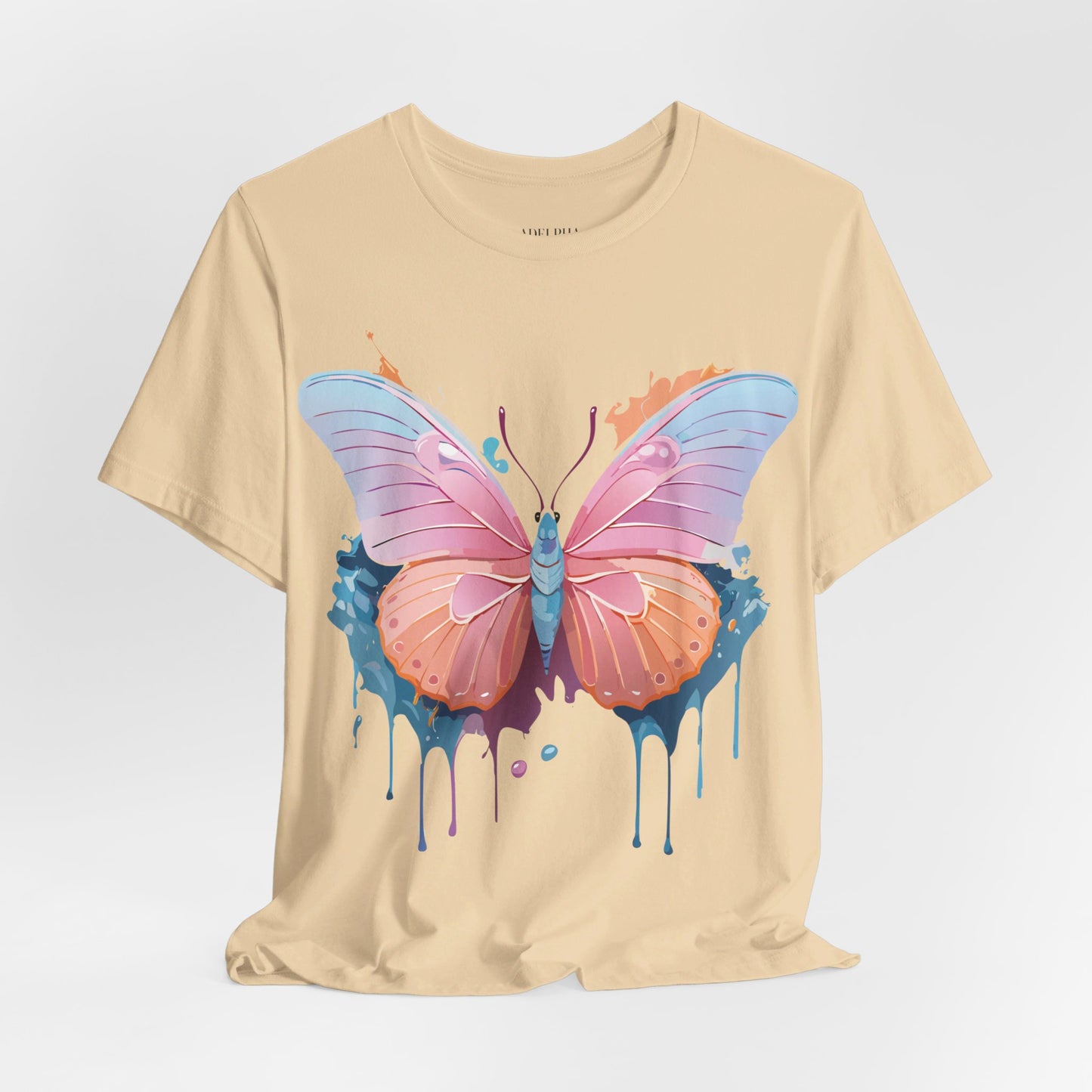 T-shirt en coton naturel avec papillon