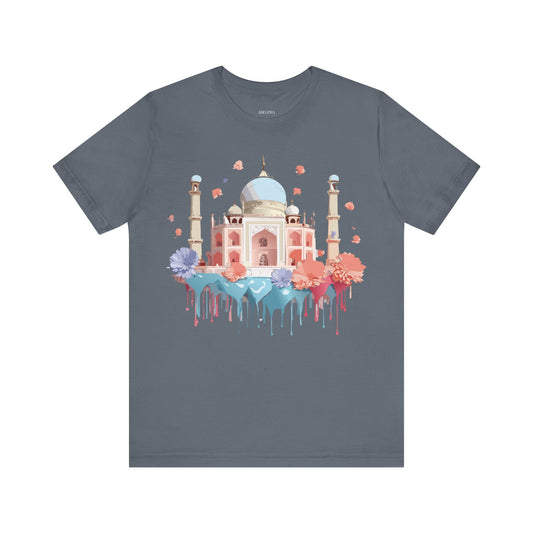 Natural Cotton Tee Shirt - Taj Mahal, India