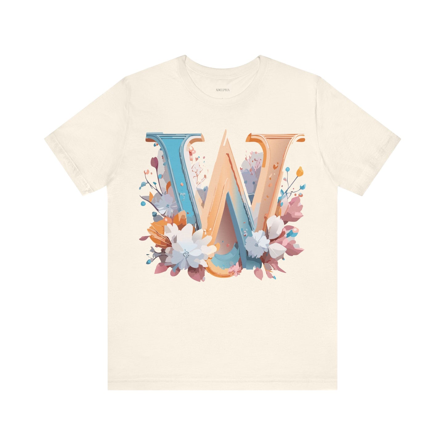 Natural Cotton Tee Shirt - Letters Collection - W