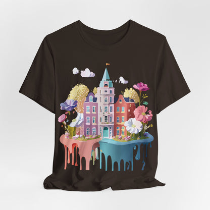 Natural Cotton Tee Shirt - Beautiful Places Collection - Amsterdam Printify