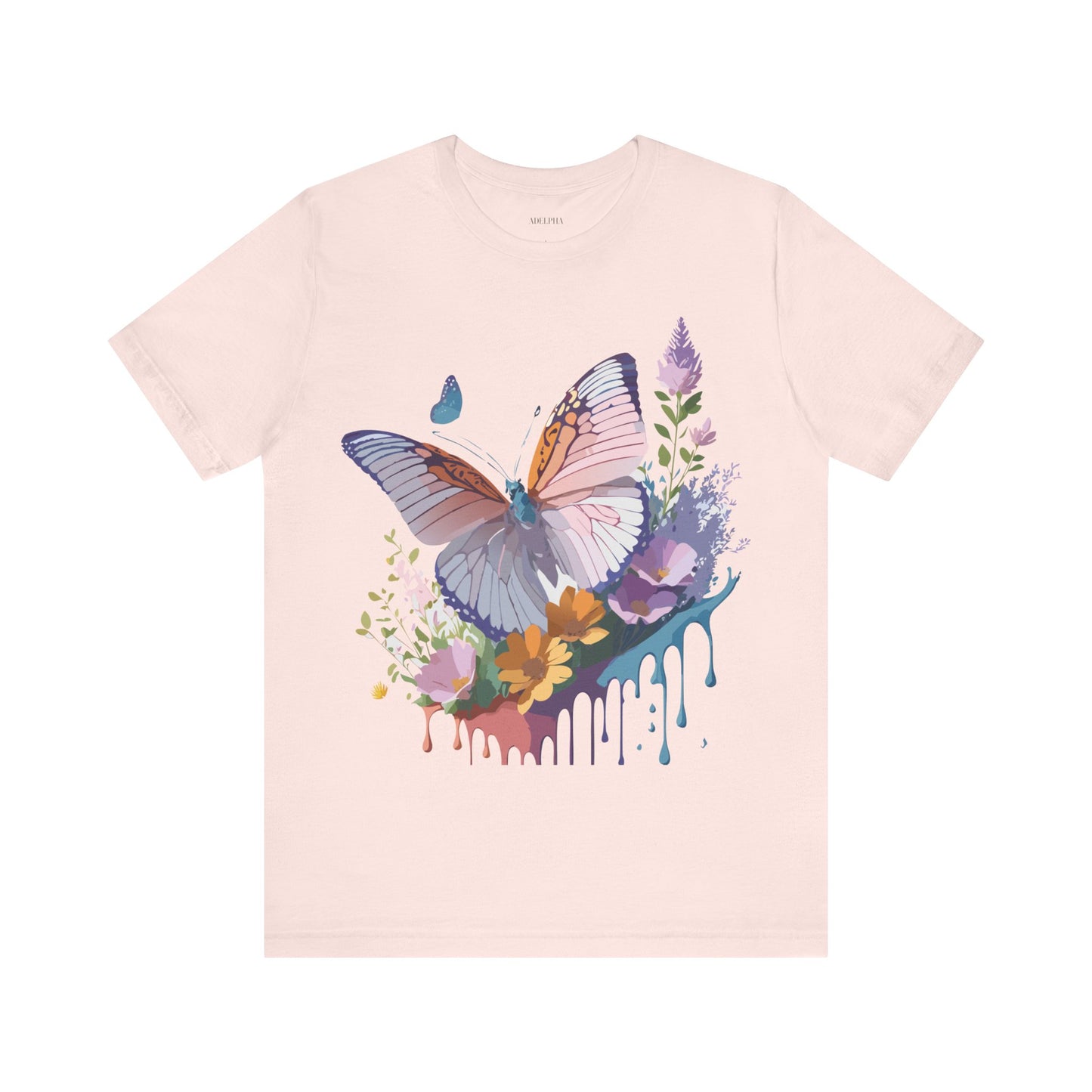 T-shirt en coton naturel avec papillon