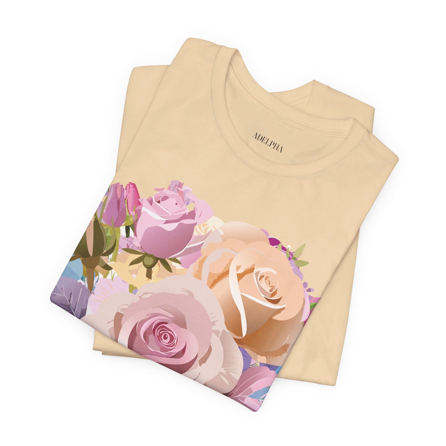 T-Shirt aus natürlicher Baumwolle mit Blumen