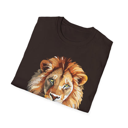 Lion Shirt Unisex Animal Tee Gildan Softstyle 64000 100 Percent Ring Spun Cotton