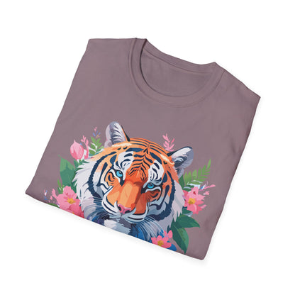 Tiger Shirt Unisex Animal Tee Softstyle Gildan 64000 Cotton Tee