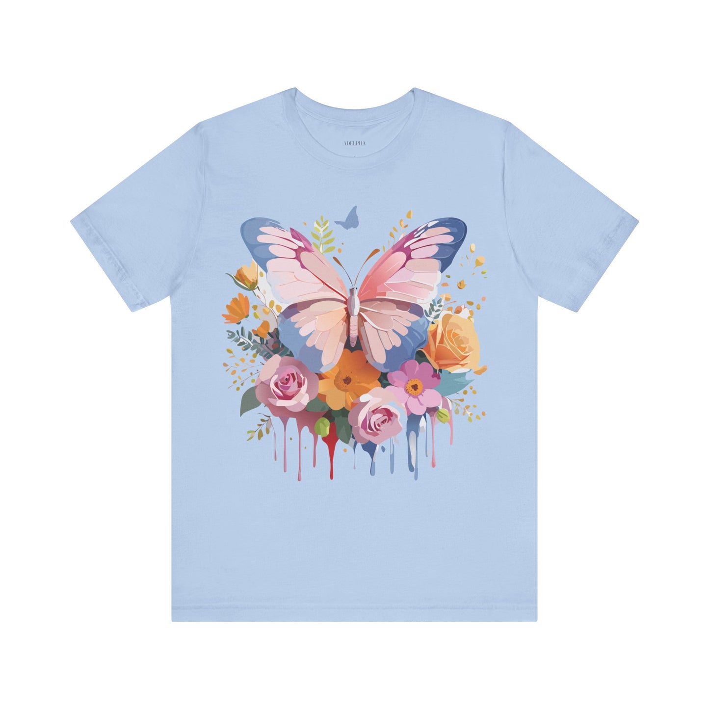 T-shirt en coton naturel avec papillon