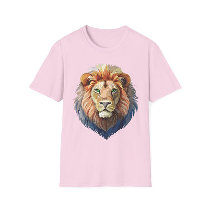 Lion Floral Tee Unisex Gildan Softstyle 64000 Cotton Short Sleeve Shirt