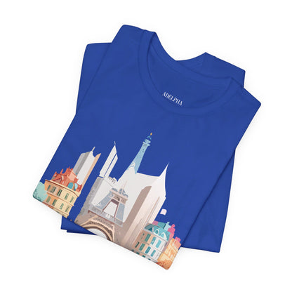 Natural Cotton Tee Shirt - Beautiful Places Collection - Paris Printify