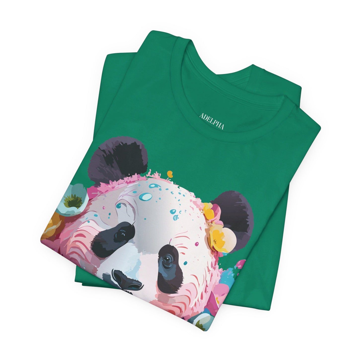 T-Shirt aus natürlicher Baumwolle mit Panda