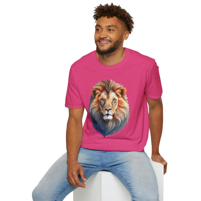 Gildan Softstyle Lion Print T Shirt Floral Tee For Unisex Everyday Comfort