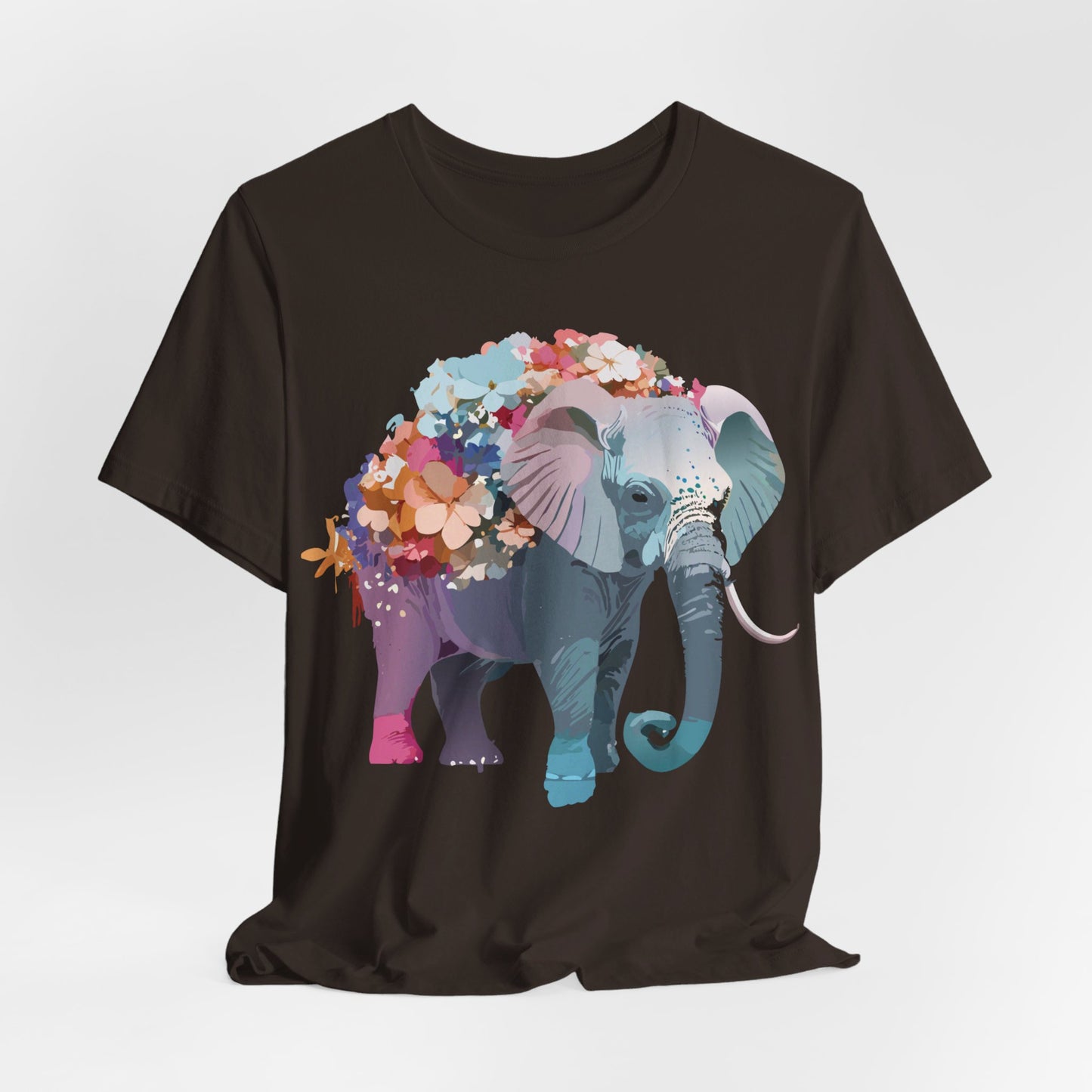 T-shirt en coton naturel avec motif éléphant