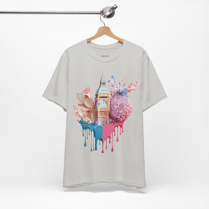 Natural Cotton Tee Shirt - Beautiful Places Collection - London Printify