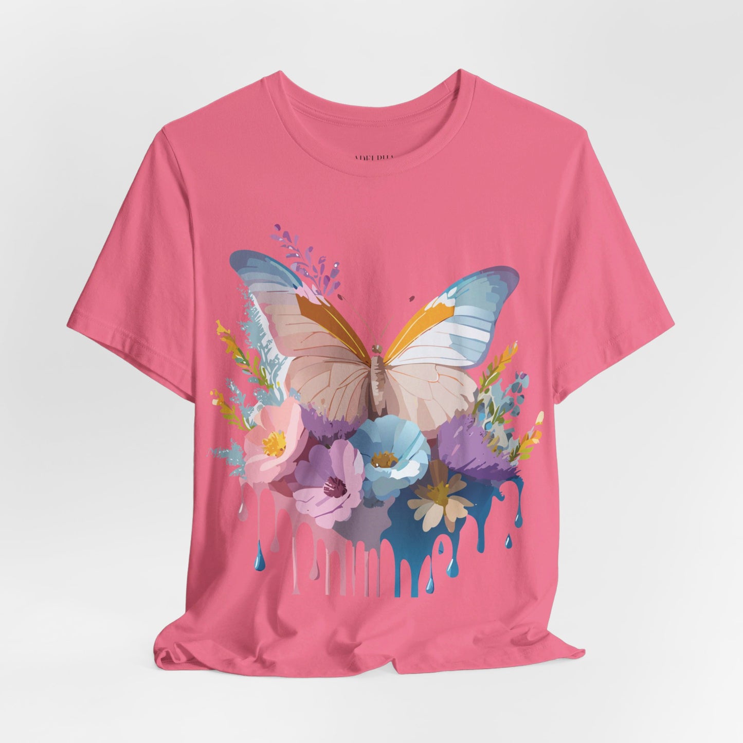 T-shirt en coton naturel avec papillon