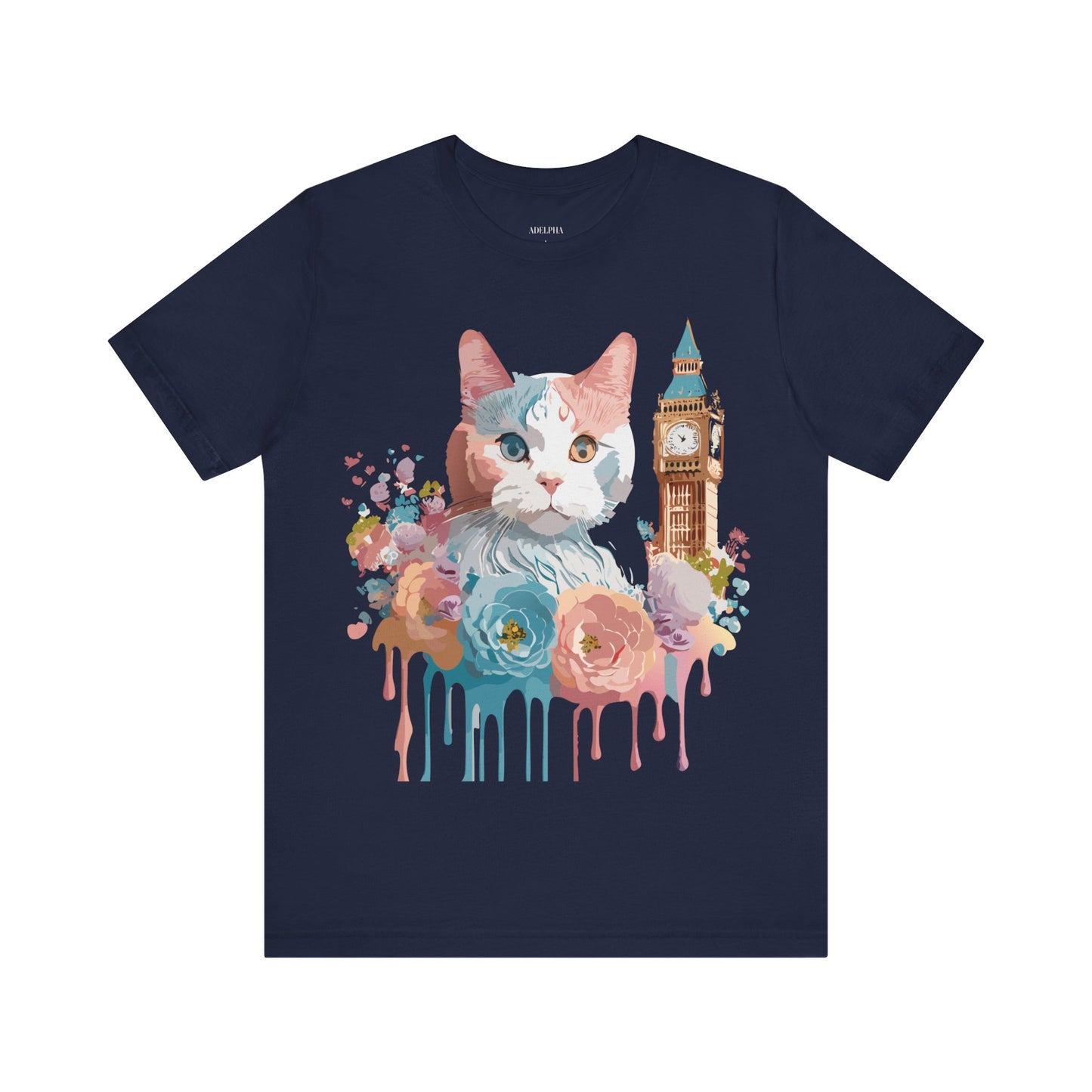 T-Shirt aus natürlicher Baumwolle mit Katze