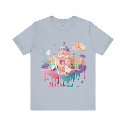 Natural Cotton Tee Shirt - Beautiful Places Collection - Madrid Printify