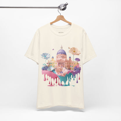 Natural Cotton Tee Shirt - Beautiful Places Collection - Madrid Printify