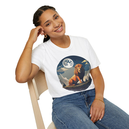 Lion Shirt Unisex Animal Tee Softstyle 64000 100 Percent Ring-Spun Cotton