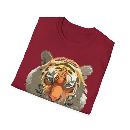 Unisex Tiger Shirt Gildan Softstyle 64000 Cotton Tee For Everyday Comfort