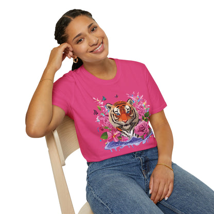 Tiger Shirt Unisex Gildan Softstyle Cotton Tee 100 Percent Ring Spun Comfort