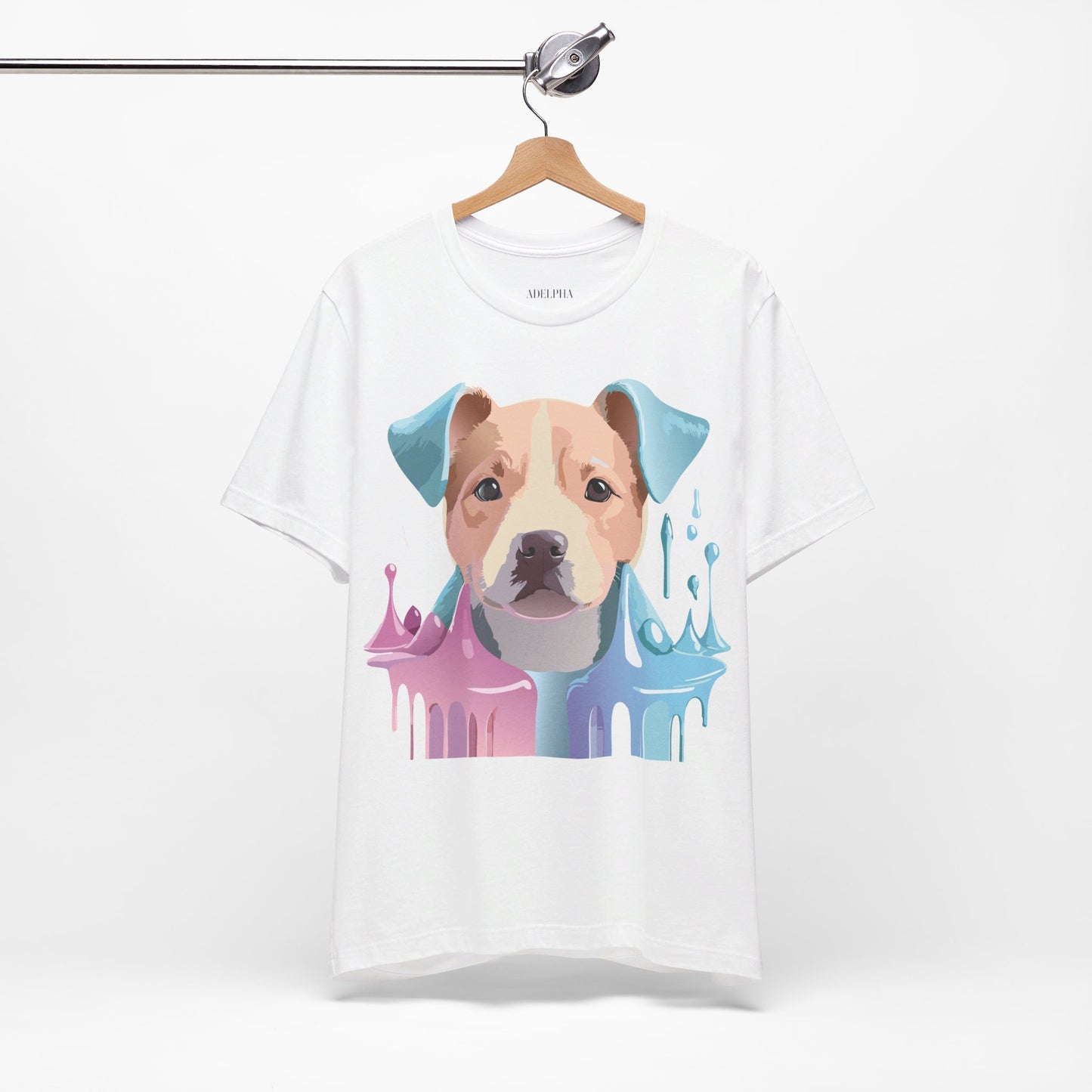 T-Shirt aus natürlicher Baumwolle mit Hund