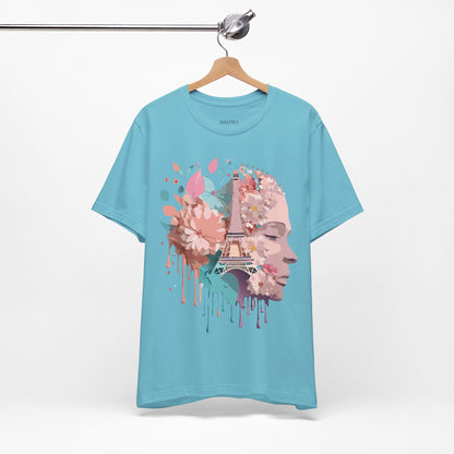 Natural Cotton Tee Shirt - Beautiful Places Collection - Paris Printify