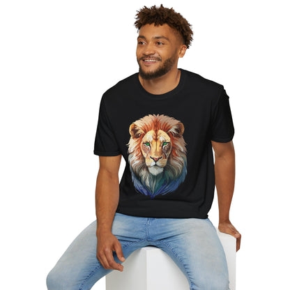 Gildan Softstyle Lion Shirt Unisex Floral Tee Animal Print Tee