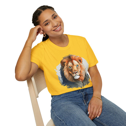 Lion Shirt Unisex Animal Tee Gildan Softstyle 64000 100 Percent Ring Spun Cotton