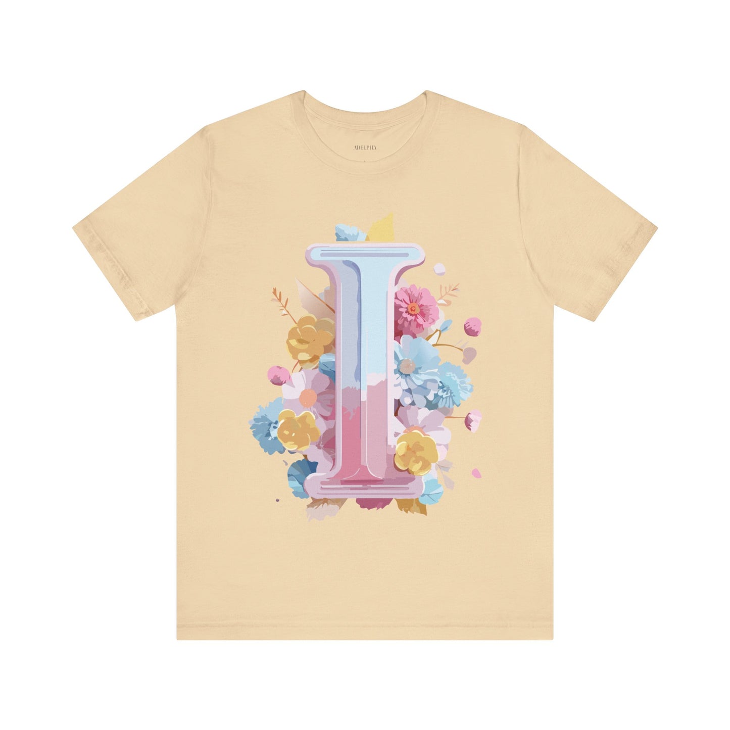 Natural Cotton Tee Shirt - Letters Collection - I