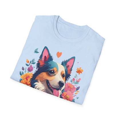 Animal Print Dog Shirt Unisex Softstyle Cotton Tee For Pet Lovers