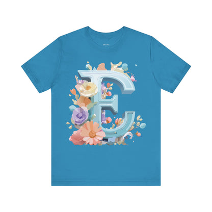 Natural Cotton Tee Shirt - Letters Collection - E Printify