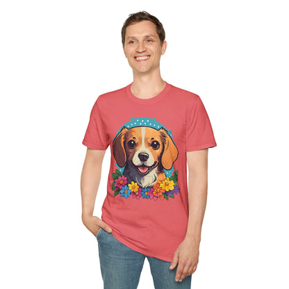 Dog Shirt Unisex Animal Tee Softstyle Cotton Ring Spun Comfort