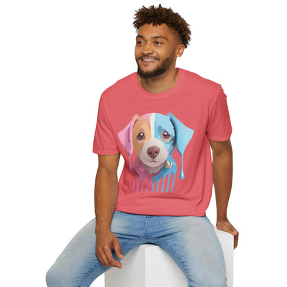 Unisex Dog Shirt Animal Tee Gildan Softstyle 64000 Cotton Tee