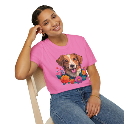 Dog Shirt Unisex Animal Tee Short Sleeve Gildan Softstyle 64000 Cotton Tee