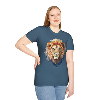 Lion Floral Tee Unisex Gildan Softstyle 64000 Cotton Short Sleeve Shirt