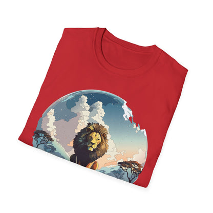 Lion Shirt Unisex Animal Tee Gildan Softstyle 64000 One Hundred Percent Cotton