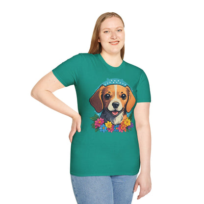 Dog Shirt Unisex Animal Tee Softstyle Cotton Ring Spun Comfort