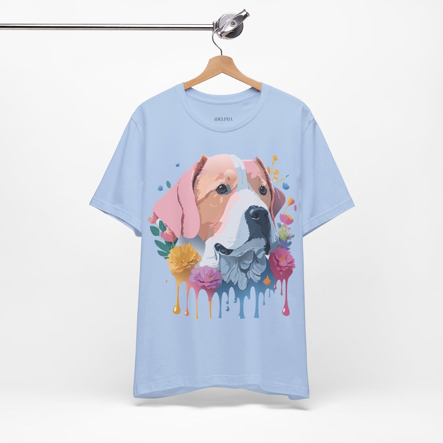 T-Shirt aus natürlicher Baumwolle mit Hund