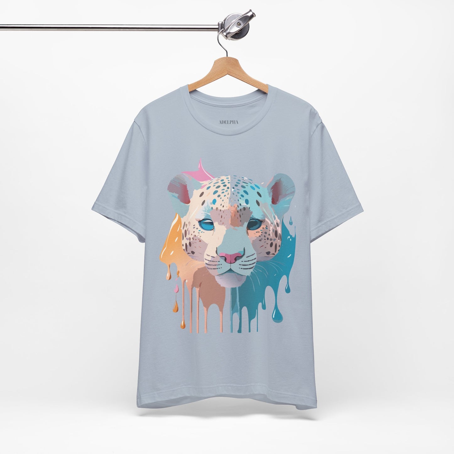 Natural Cotton Tee Shirt with Cheetah