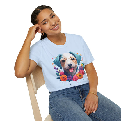 Dog Shirt Unisex Animal Short Sleeve Tee Gildan Softstyle 64000 Cotton Tee