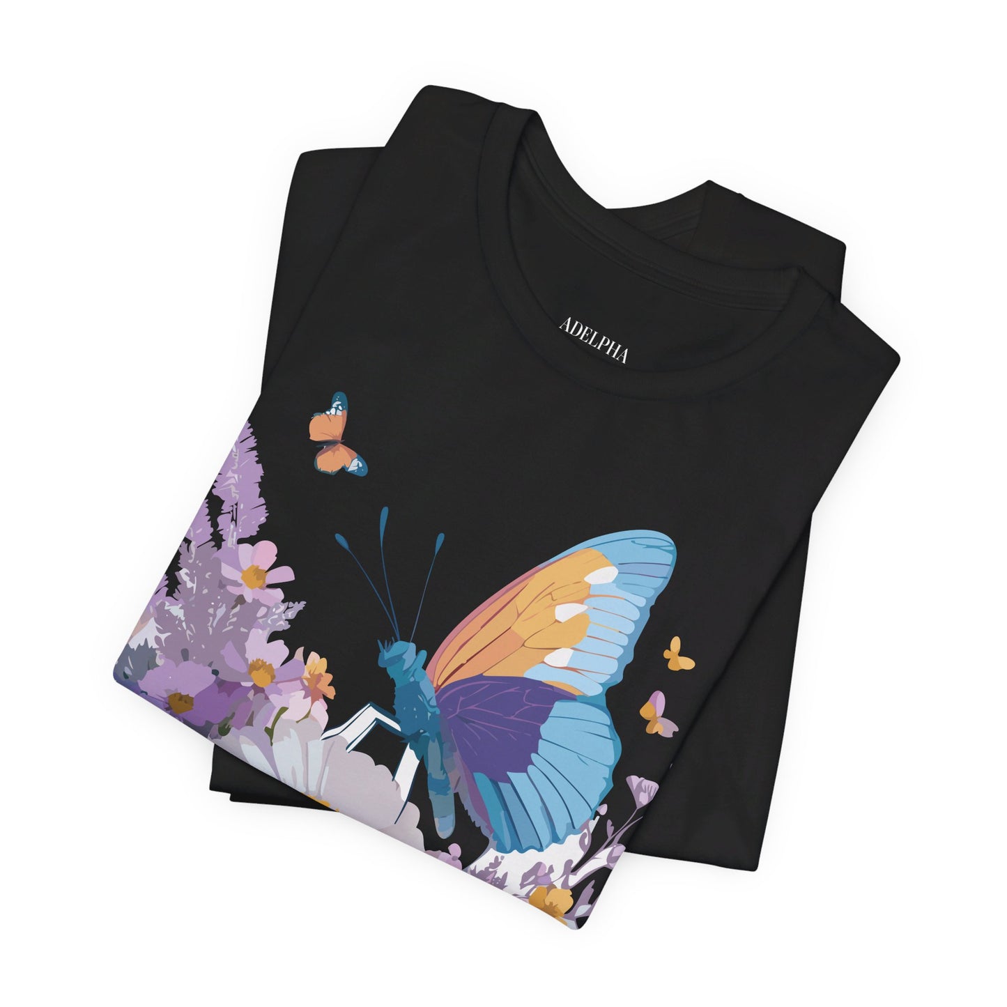 T-shirt en coton naturel avec papillon