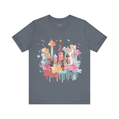 Natural Cotton Tee Shirt - Beautiful Places Collection - Moscow Printify
