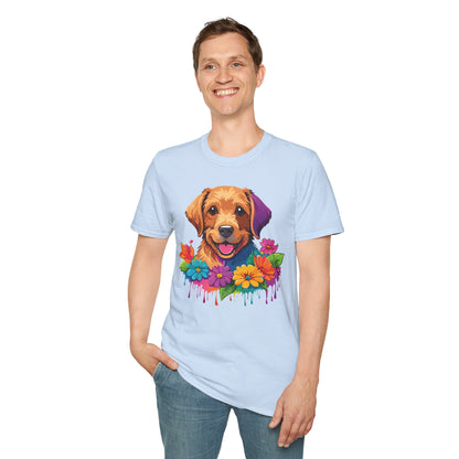 Unisex Dog Shirt With Animals Tee Softstyle Gildan 64000 Comfort Fit