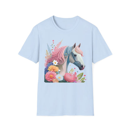 Horse Shirt Unisex Gildan Softstyle 64000 Cotton Tee With Animals