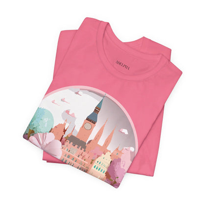Natural Cotton Tee Shirt - Beautiful Places Collection - Prague Printify