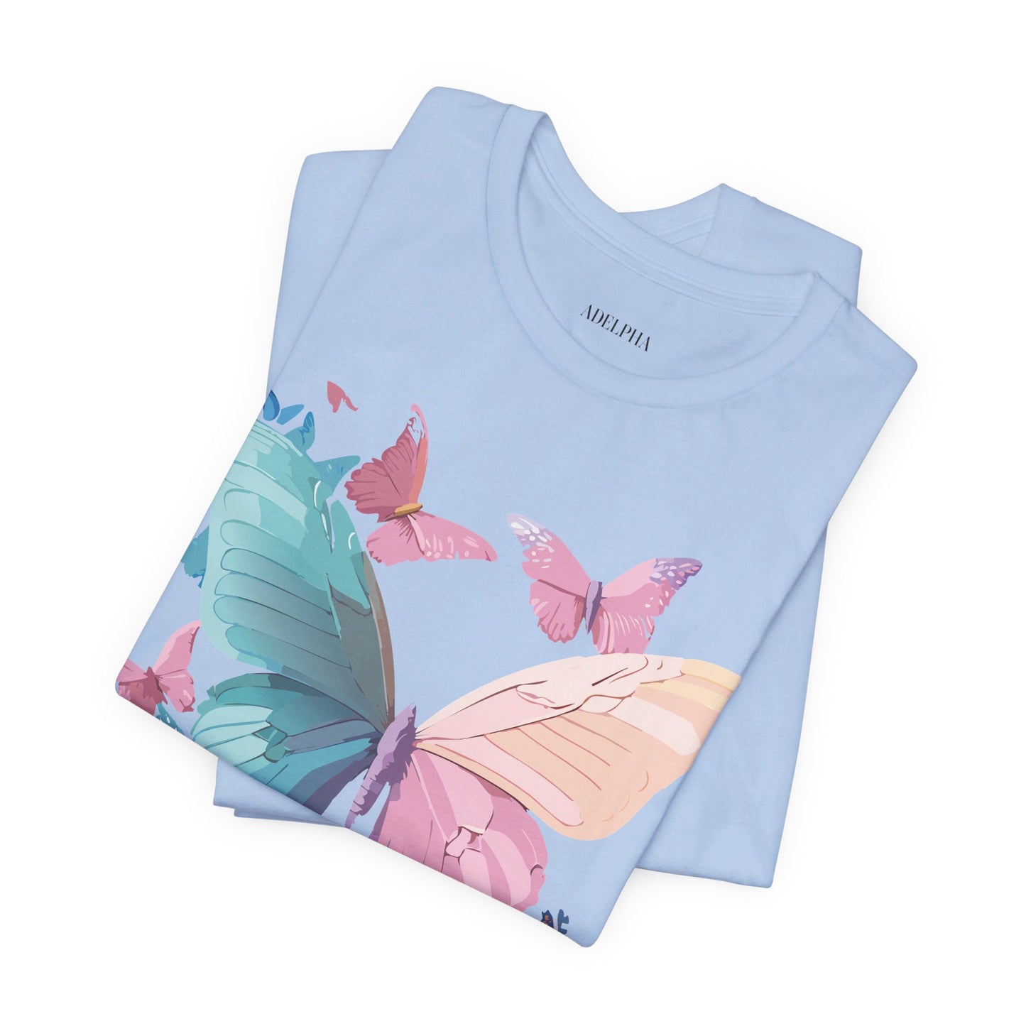 T-shirt en coton naturel avec papillon