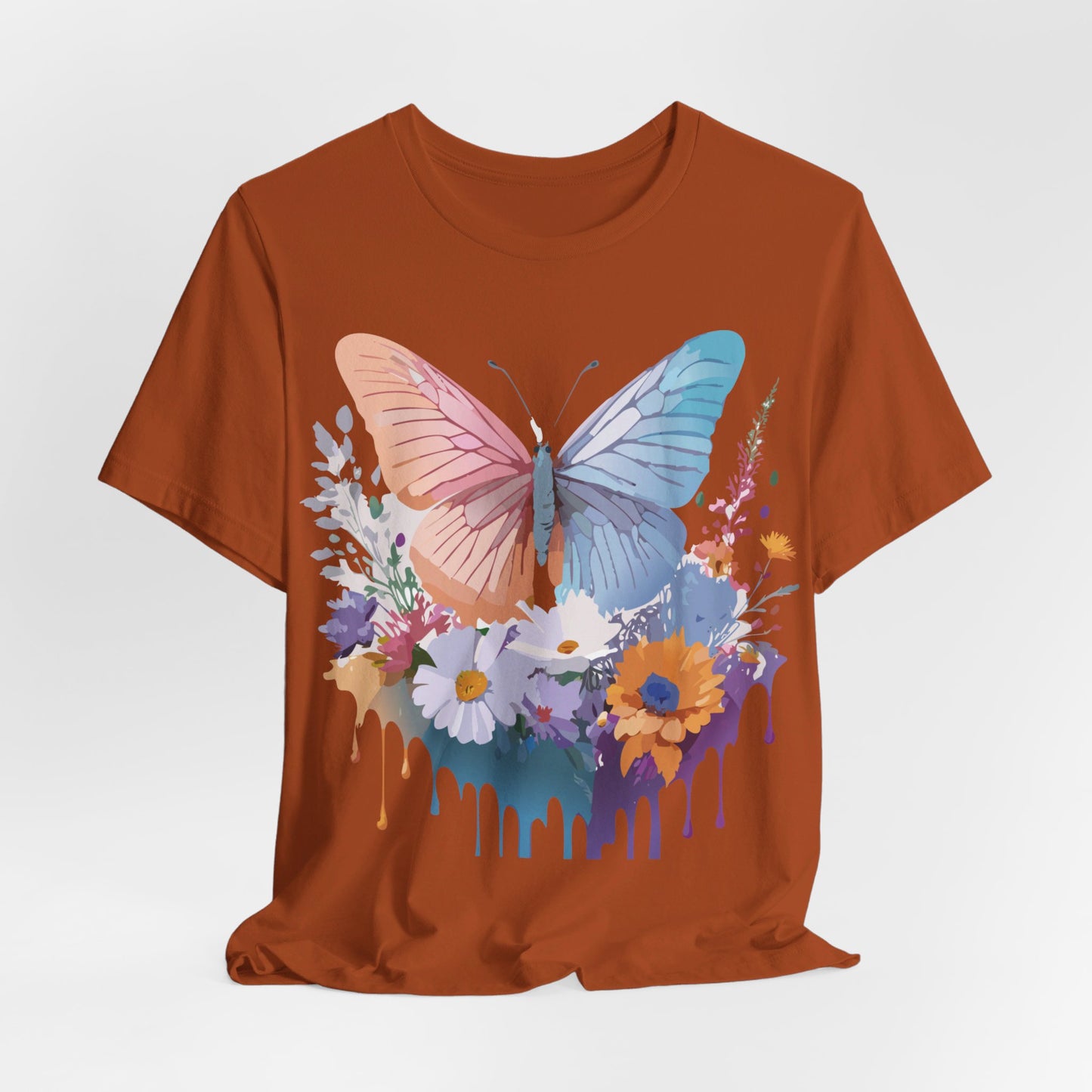 T-shirt en coton naturel avec papillon