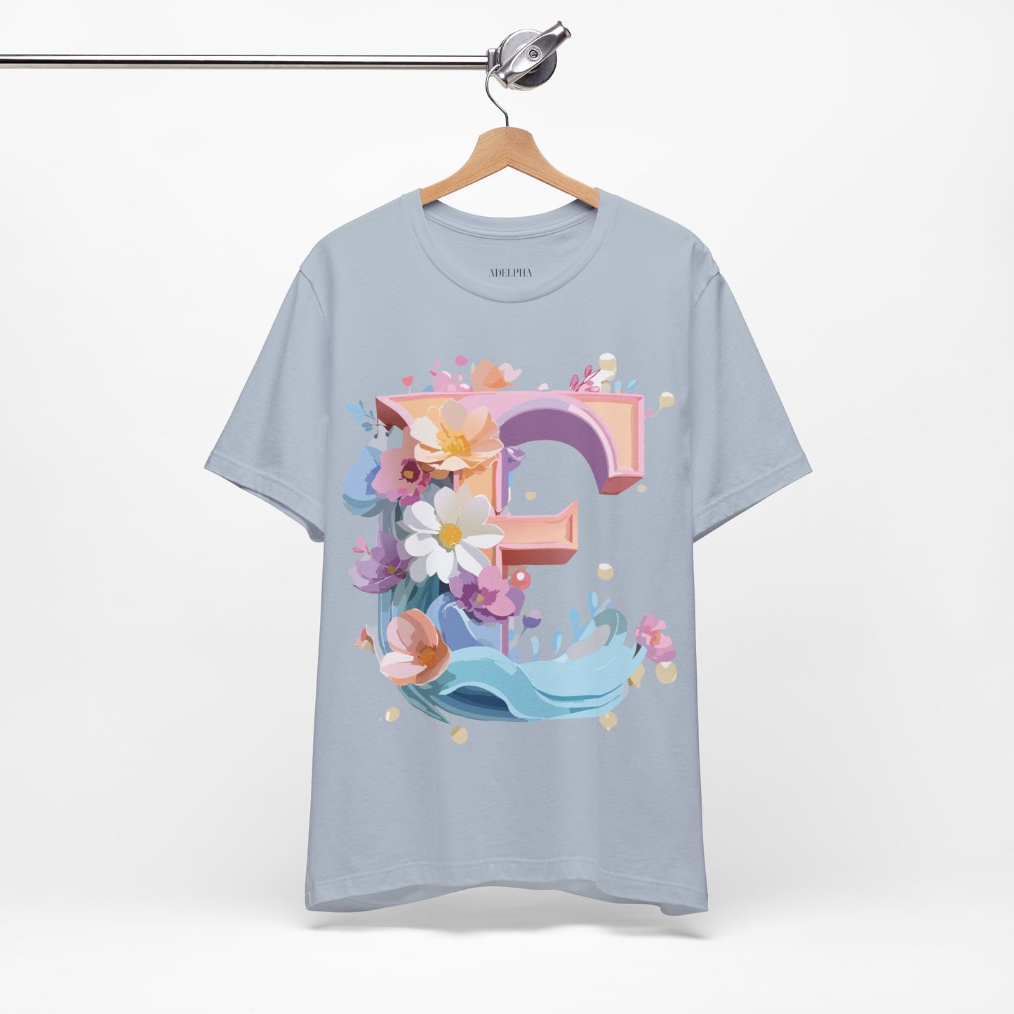 Natural Cotton Tee Shirt - Letters Collection - E