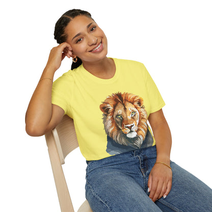 Lion Shirt Unisex Animal Tee Gildan Softstyle 64000 100 Percent Ring Spun Cotton