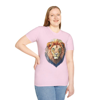 Lion Floral Tee Unisex Gildan Softstyle 64000 Cotton Short Sleeve Shirt
